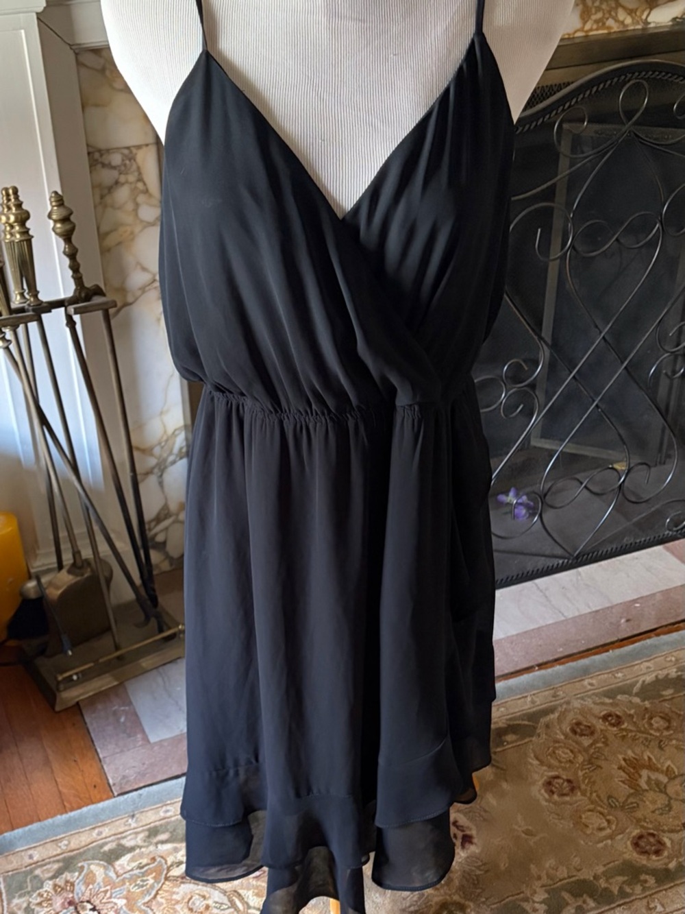 BCBGeneration Black One-Shoulder Ruffle Evening Dress - Picture 4 of 5